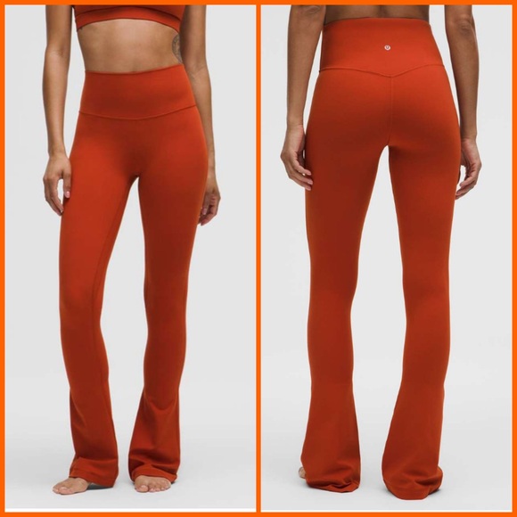 lululemon athletica Pants - Lululemon Align High-Rise Mini-Flare Pant Regular Autumn Rust orange size 14 NWT